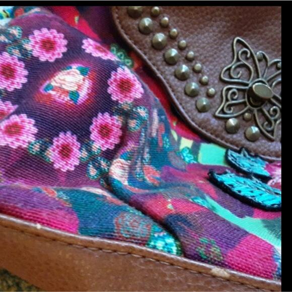 Desigual Christian Lacroix Bohemian Say Something Nice Rose Crossbody Handbag - Picture 12 of 16